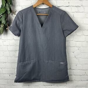 FIGS Technical Collection FW1100 Women's Casma Gray Scrub Top size xxs